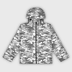 Ветровка с капюшоном женская Серый Военный Камуфляж, цвет: 3D-черный