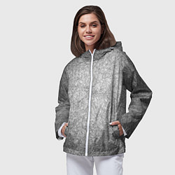 Ветровка с капюшоном женская Коллекция Get inspired! Абстракция Fl-158, цвет: 3D-белый — фото 2