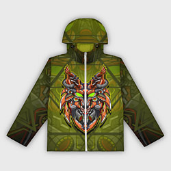 Ветровка с капюшоном женская Кибер-лис, цвет: 3D-белый