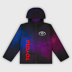 Ветровка с капюшоном женская Toyota - неоновый дым, цвет: 3D-черный