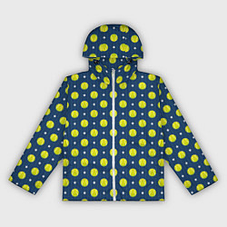 Ветровка с капюшоном женская Мячики для Тенниса, цвет: 3D-белый