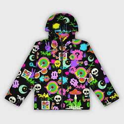 Ветровка с капюшоном женская ACID, цвет: 3D-черный