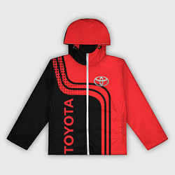 Ветровка с капюшоном женская TOYOTA ТОЙОТА, цвет: 3D-белый