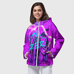 Ветровка с капюшоном женская Katana Zero Катана Зеро Самурай, цвет: 3D-белый — фото 2