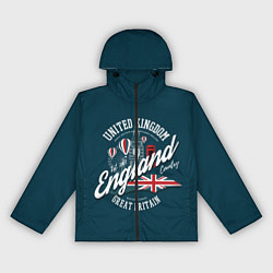 Ветровка с капюшоном женская Англия England, цвет: 3D-черный