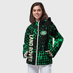 Ветровка с капюшоном женская Land Rover, Ленд Ровер, цвет: 3D-белый — фото 2