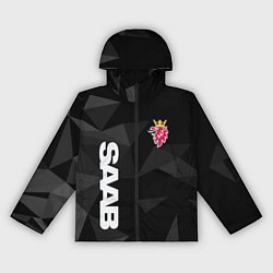 Ветровка с капюшоном женская SAAB , СААБ, цвет: 3D-черный