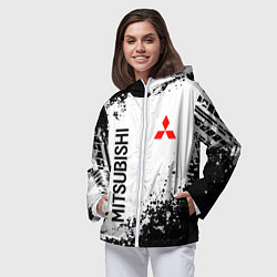 Ветровка с капюшоном женская Mitsubishi Drift, цвет: 3D-белый — фото 2