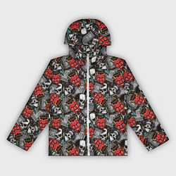 Ветровка с капюшоном женская Бесы и Смерть, цвет: 3D-белый