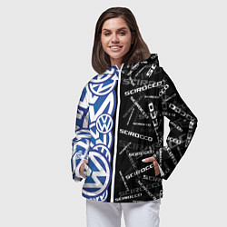 Ветровка с капюшоном женская Volkswagen Scirocco Half Pattern, цвет: 3D-белый — фото 2