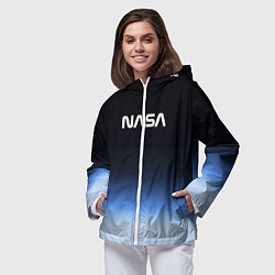 Ветровка с капюшоном женская NASA с МКС, цвет: 3D-белый — фото 2