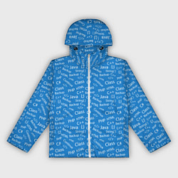 Ветровка с капюшоном женская Языки Программирования Programmer, цвет: 3D-белый