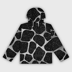 Ветровка с капюшоном женская Глиттер И Серебро, цвет: 3D-черный