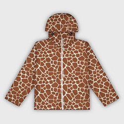 Ветровка с капюшоном женская Шкура Жирафа - Giraffe, цвет: 3D-белый