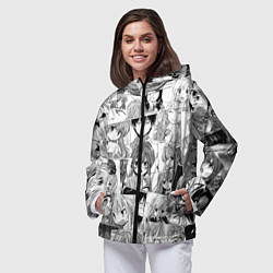 Ветровка с капюшоном женская Toradora pattern, цвет: 3D-черный — фото 2