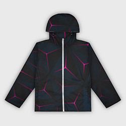 Женская ветровка Неоновые углы На черном Фоне