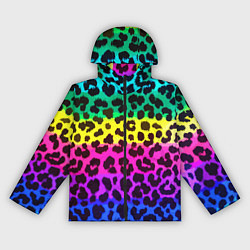 Ветровка с капюшоном женская Leopard Pattern Neon, цвет: 3D-черный