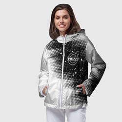 Ветровка с капюшоном женская VOLVO Абстракция, цвет: 3D-белый — фото 2