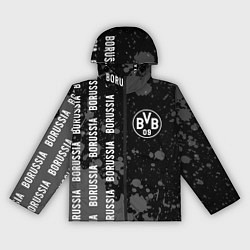 Ветровка с капюшоном женская BORUSSIA Брызги, цвет: 3D-черный