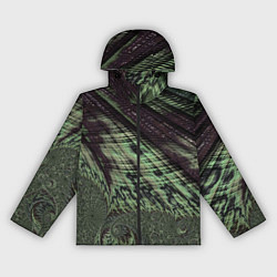 Ветровка с капюшоном женская Камуфляжный змеиный фрактал, цвет: 3D-черный