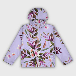 Ветровка с капюшоном женская Цветы Вересковый Сад, цвет: 3D-белый