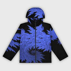 Ветровка с капюшоном женская Абстрактный морозный узор Abstract frost pattern, цвет: 3D-черный