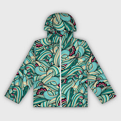 Ветровка с капюшоном женская ПЕРЕПЛЕТЕНИЕ ЛИСТВЫ, цвет: 3D-белый