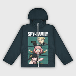 Ветровка с капюшоном женская SPY X FAMILY СЕМЬЯ ШПИОНА ЛОЙД, АНЯ, ЙОР, цвет: 3D-белый
