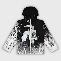 Женская ветровка Белый Неон над лесом White Neon