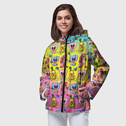 Ветровка с капюшоном женская POPPY PLAYTIME МИЛЫЕ ПЕРСОНАЖИ, цвет: 3D-черный — фото 2