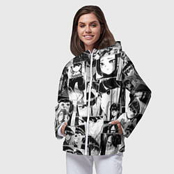Ветровка с капюшоном женская Komi san pattern, цвет: 3D-белый — фото 2