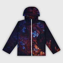 Ветровка с капюшоном женская Синие и Красные Коралловые Рифы, цвет: 3D-белый