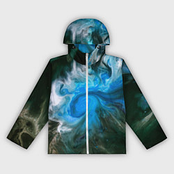 Ветровка с капюшоном женская Неоновые краски - Синий, цвет: 3D-белый