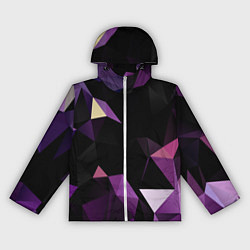 Ветровка с капюшоном женская Полигональная магия, цвет: 3D-белый