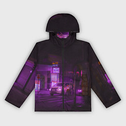 Женская ветровка Неоновый ночной переход - Фиолетовый