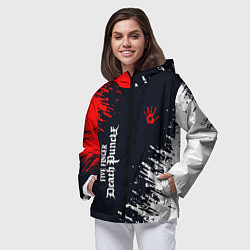 Ветровка с капюшоном женская Five Finger Death Punch - краска, цвет: 3D-черный — фото 2