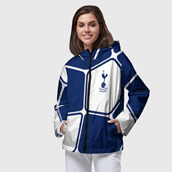 Ветровка с капюшоном женская ФК Тоттенхэм абстракция, цвет: 3D-черный — фото 2