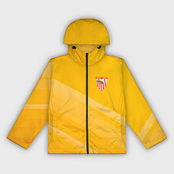 Ветровка с капюшоном женская Sevilla желтая абстракция, цвет: 3D-черный
