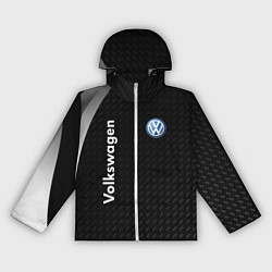 Ветровка с капюшоном женская Volkswagen карбон, цвет: 3D-белый