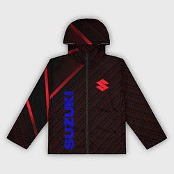 Ветровка с капюшоном женская Suzuki Абстракция, цвет: 3D-черный