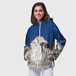 Ветровка с капюшоном женская Дхаулагири - белая гора, Гималаи, 8167 м, цвет: 3D-белый — фото 2