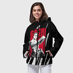 Ветровка с капюшоном женская Guchi-muchi Billy Herrington, цвет: 3D-черный — фото 2