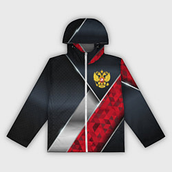 Ветровка с капюшоном женская Red & black Russia, цвет: 3D-белый