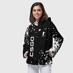 Ветровка с капюшоном женская Csgo стрелялки, цвет: 3D-черный — фото 2