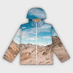 Ветровка с капюшоном женская Небо и песок, цвет: 3D-белый
