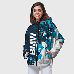 Ветровка с капюшоном женская Bmw Краска, цвет: 3D-черный — фото 2