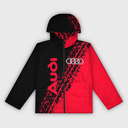 Ветровка с капюшоном женская Audi, цвет: 3D-черный