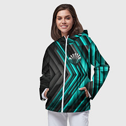 Ветровка с капюшоном женская Daewoo ланос, цвет: 3D-белый — фото 2