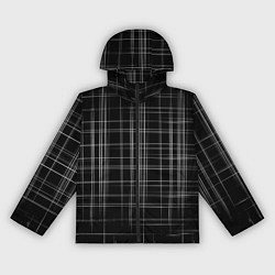 Ветровка с капюшоном женская Белые линии, цвет: 3D-черный