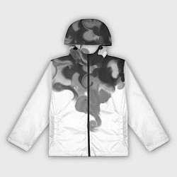 Ветровка с капюшоном женская Тёмный дым, цвет: 3D-черный